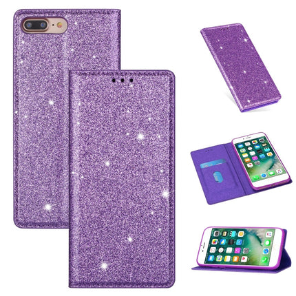 Ultrathin Glitter Magnetic Horizontal Flip Leather Case with Holder & Card Slots, For iPhone 6 Plus, For iPhone 8 / 7, For iPhone 8 Plus / 7 Plus, For iPhone 11