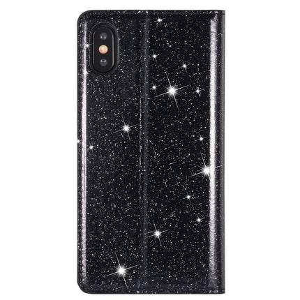 Ultrathin Glitter Magnetic Horizontal Flip Leather Case with Holder & Card Slots, For iPhone XR