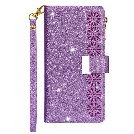 Multi-card Slots Starry Sky Laser Carving Glitter Zipper Horizontal Flip Leather Case with Holder & Wallet & Lanyard, For iPhone 11 Pro Max, For iPhone 11 Pro, For iPhone 11, For iPhone XS Max
