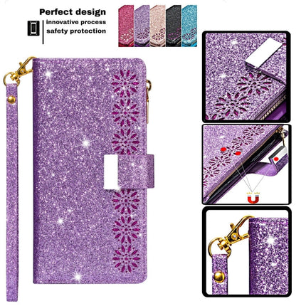 Multi-card Slots Starry Sky Laser Carving Glitter Zipper Horizontal Flip Leather Case with Holder & Wallet & Lanyard, For iPhone 11 Pro Max, For iPhone 11 Pro, For iPhone 11, For iPhone XS Max