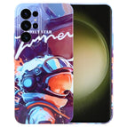 For Samsung Galaxy S23 Ultra 5G / Orange Paint Astronaut