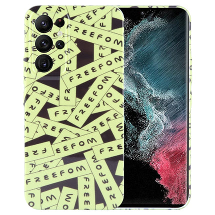 Painted Pattern Precise Hole PC Phone Case, For Samsung Galaxy S22 Ultra 5G