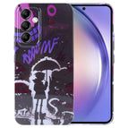 For Samsung Galaxy A54 5G / Black Purple Umbrella Boy
