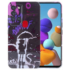 For Samsung Galaxy A21s / Black Purple Umbrella Boy
