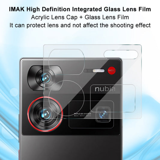 imak Integrated Rear Camera Lens Tempered Glass Film with Lens Cap, For ZTE nubia Z60 Ultra 5G