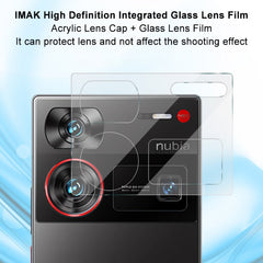 imak Integrated Rear Camera Lens Tempered Glass Film with Lens Cap, For ZTE nubia Z60 Ultra 5G