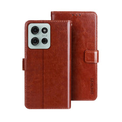 idewei Crazy Horse Texture Leather Phone Case, For Motorola Moto G15, For Motorola Moto G Power 2025, For Motorola Moto G75 5G