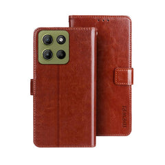 idewei Crazy Horse Texture Leather Phone Case, For Motorola Moto G15 Power, For Motorola Moto E15, For Motorola Moto G05
