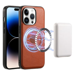 Denior Cowhide Texture Leather MagSafe Phone Case