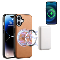 Denior Cowhide Texture Leather MagSafe Phone Case