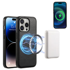 Denior Cowhide Texture Leather MagSafe Phone Case