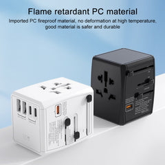 HHT905 PD 65W Dual USB+Dual Type-C Interface Multi-function Universal Travel Conversion Plug, 65W