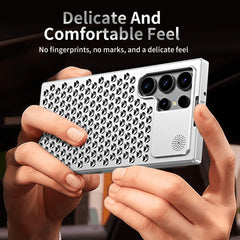 R-JUST RJ58 Aromatherapy Metal Cooling Phone Case, For Samsung Galaxy S24+ 5G, For Samsung Galaxy S24 5G, For Samsung Galaxy S23 Ultra 5G