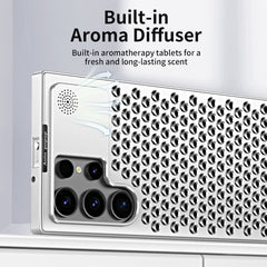 R-JUST RJ58 Aromatherapy Metal Cooling Phone Case, For Samsung Galaxy S24+ 5G, For Samsung Galaxy S24 5G, For Samsung Galaxy S23 Ultra 5G