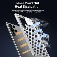 R-JUST RJ58 Aromatherapy Metal Cooling Phone Case, For Samsung Galaxy S24+ 5G, For Samsung Galaxy S24 5G, For Samsung Galaxy S23 Ultra 5G