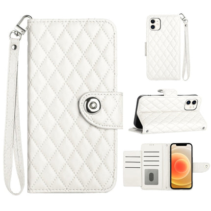 Rhombic Texture Flip Leather Phone Case with Lanyard, For iPhone 11, For iPhone 11 Pro, For iPhone XS / X, For iPhone XR