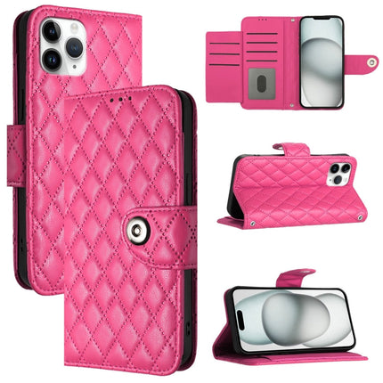 Rhombic Texture Flip Leather Phone Case with Lanyard, For iPhone 11, For iPhone 11 Pro, For iPhone XS / X, For iPhone XR