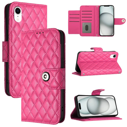 Rhombic Texture Flip Leather Phone Case with Lanyard, For iPhone 11, For iPhone 11 Pro, For iPhone XS / X, For iPhone XR