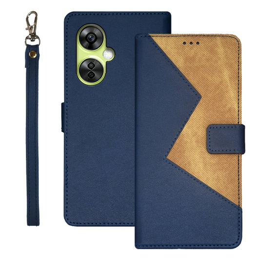 idewei Two-color Splicing Leather Phone Case, For OnePlus Nord CE 3 Lite