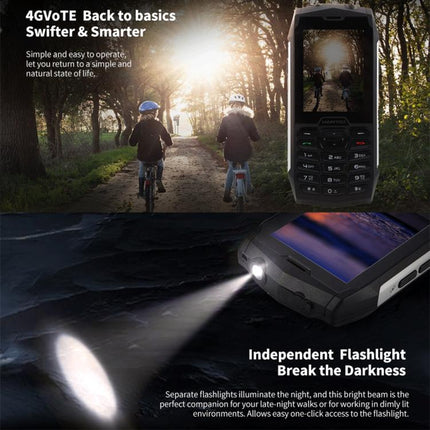 HAMTOD H3 Rugged Phone, 2.8 inch T107 ARM CortexTM A7 Quad-core 1.0GHz, Network: 4G, VoLTE, BT, SOS