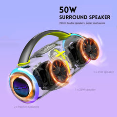 HOPESTAR H68 50W Outdoor Portable Waterproof Dazzling Bluetooth Speaker
