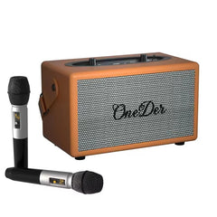 Oneder D7 Bluetooth Speaker Outdoor Karaoke Wireless Speakers With Two Mic