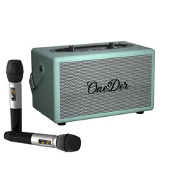 Oneder D7 Bluetooth Speaker Outdoor Karaoke Wireless Speakers With Two Mic