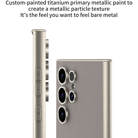 GKK Metal Paint Skin Feel Leather Full Coverage Phone Case, For Samsung Galaxy S24 Ultra 5G