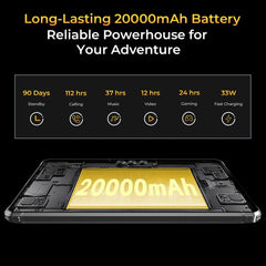 OUKITEL RT8 4G Network IP68/IP69K Rugged Tablet, 11 inch Android 13 MediaTek Helio G99 Quad Core Support Dual SIM, EU Plug