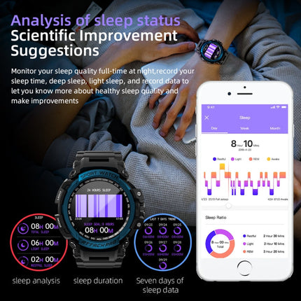 LOKMAT ATTACK Pro 1.32 inch BT5.1 Smart Sport Watch, Support Bluetooth Call / Sleep / Blood Oxygen / Heart Rate / Blood Pressure Health Monitor