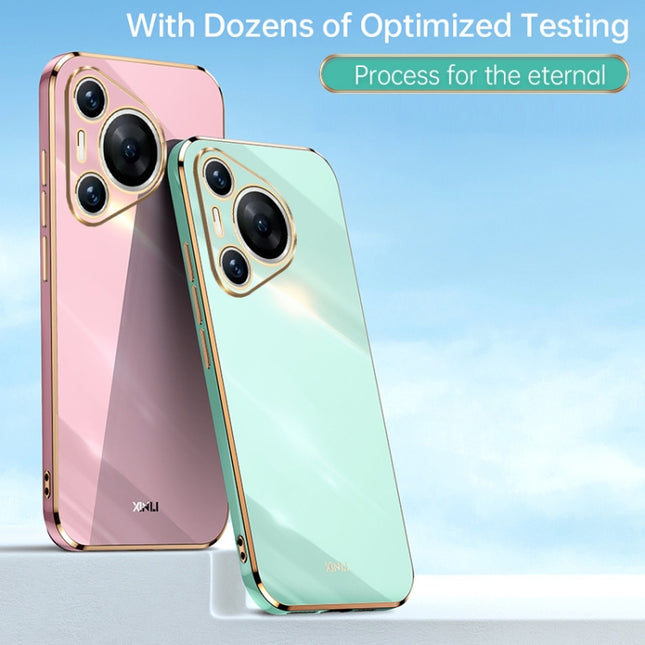 XINLI Straight 6D Plating Gold Edge TPU Phone Case, For Huawei Pura 70