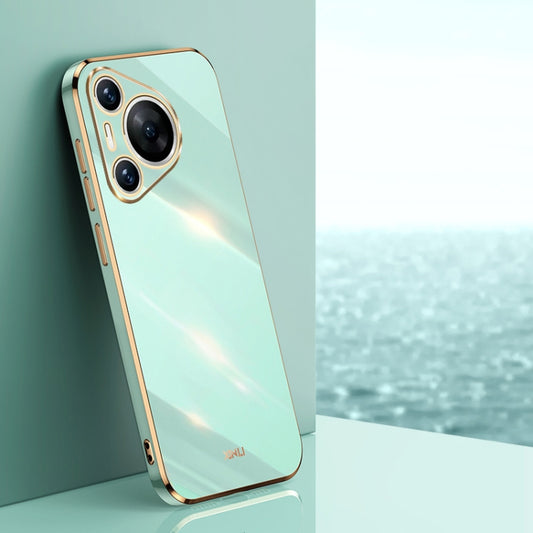 XINLI Straight 6D Plating Gold Edge TPU Phone Case, For Huawei Pura 70