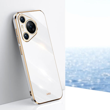 XINLI Straight 6D Plating Gold Edge TPU Phone Case, For Huawei Pura 70