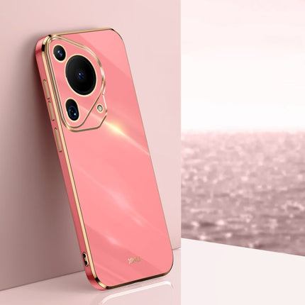 XINLI Straight 6D Plating Gold Edge TPU Phone Case, For Huawei Pura 70 Ultra, For Huawei Nova 12 SE, For Huawei Pura 70 Pro / Pura 70 Pro+
