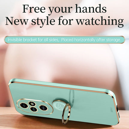 XINLI Straight 6D Plating Gold Edge TPU Shockproof Case with Ring Holder, For Honor 200 Pro, For Honor Play 50, For Honor 200 Lite Global