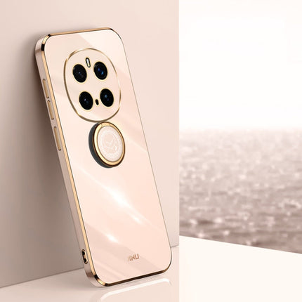XINLI Straight 6D Plating Gold Edge TPU Shockproof Case with Ring Holder, For Honor Magic7 Pro, For Honor Magic7, For Honor X60 Pro