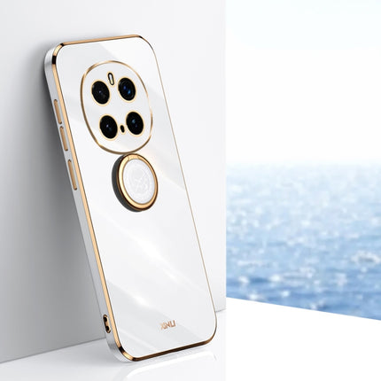 XINLI Straight 6D Plating Gold Edge TPU Shockproof Case with Ring Holder, For Honor Magic7 Pro, For Honor Magic7, For Honor X60 Pro