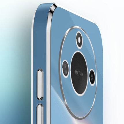 XINLI Straight 6D Plating Gold Edge TPU Shockproof Case with Ring Holder, For Honor X60, For Honor Play9T 5G, For Honor X60i