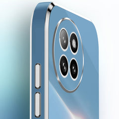 XINLI Straight Edge 6D Electroplate TPU Phone Case with Ring Holder