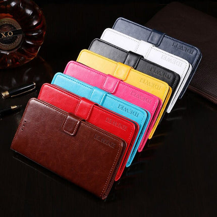 idewei Crazy Horse Texture Horizontal Flip Leather Case with Holder & Card Slots & Wallet, For Motorola Moto E 2020, For OnePlus Nord, For Sony Xperia L4
