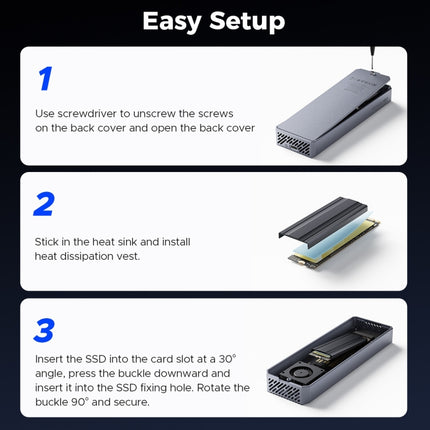 ORICO CNM2-U4 40Gbps USB4 M.2 NVMe SSD Enclosure