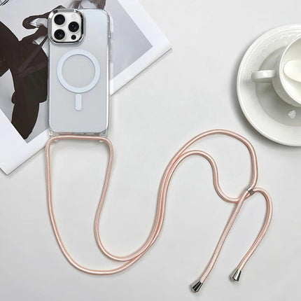 MagSafe Magnetic PC + TPU Phone Case with Lanyard, For iPhone 16 Pro, For iPhone 16 Plus