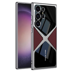 GKK Leather Electroplating Supersonic Speed Shockproof Phone Case, For Samsung Galaxy S25 Ultra 5G, For Samsung Galaxy S24 Ultra, For Samsung Galaxy S23 Ultra