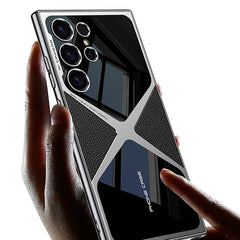 GKK Leather Electroplating Supersonic Speed Shockproof Phone Case, For Samsung Galaxy S25 Ultra 5G, For Samsung Galaxy S24 Ultra, For Samsung Galaxy S23 Ultra
