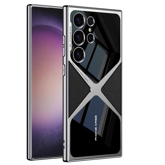 GKK Leather Electroplating Supersonic Speed Shockproof Phone Case, For Samsung Galaxy S25 Ultra 5G, For Samsung Galaxy S24 Ultra, For Samsung Galaxy S23 Ultra