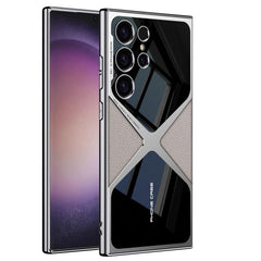 GKK Leather Electroplating Supersonic Speed Shockproof Phone Case, For Samsung Galaxy S25 Ultra 5G, For Samsung Galaxy S24 Ultra, For Samsung Galaxy S23 Ultra