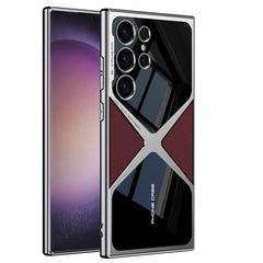 GKK Leather Electroplating Supersonic Speed Shockproof Phone Case, For Samsung Galaxy S25 Ultra 5G, For Samsung Galaxy S24 Ultra, For Samsung Galaxy S23 Ultra