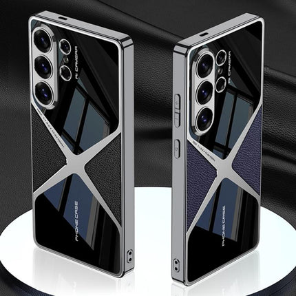 GKK Leather Electroplating Supersonic Speed Shockproof Phone Case, For Samsung Galaxy S26 Ultra 5G, For Samsung Galaxy S25 Ultra 5G, For Samsung Galaxy S24 Ultra, For Samsung Galaxy S23 Ultra