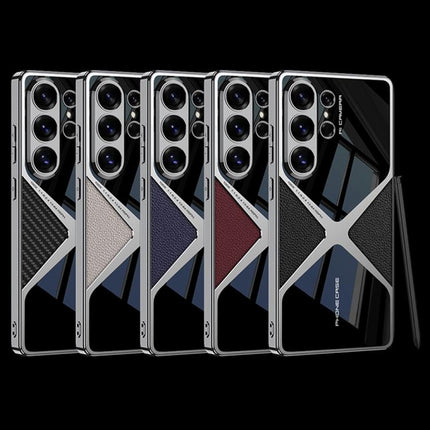 GKK Leather Electroplating Supersonic Speed Shockproof Phone Case, For Samsung Galaxy S26 Ultra 5G, For Samsung Galaxy S25 Ultra 5G, For Samsung Galaxy S24 Ultra, For Samsung Galaxy S23 Ultra