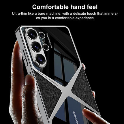 GKK Leather Electroplating Supersonic Speed Shockproof Phone Case, For Samsung Galaxy S26 Ultra 5G, For Samsung Galaxy S25 Ultra 5G, For Samsung Galaxy S24 Ultra, For Samsung Galaxy S23 Ultra
